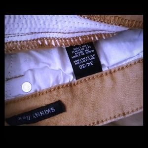 skinny flex men brown jeans